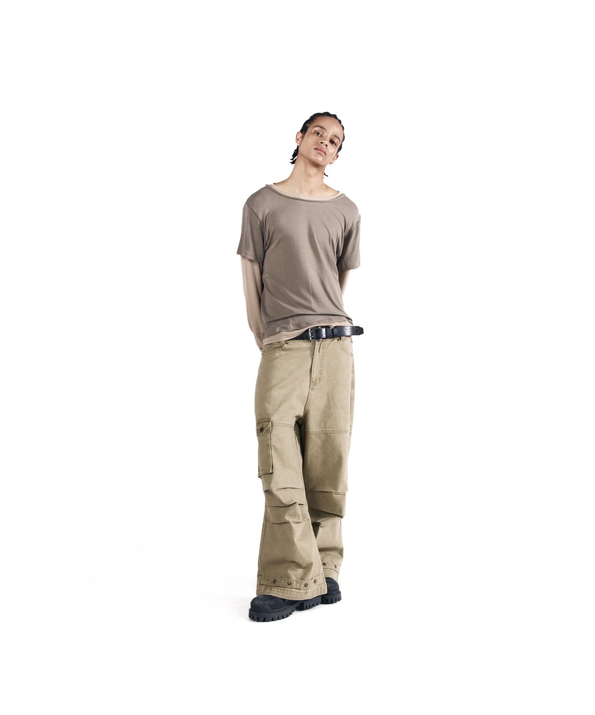 아캄(AAKAM) Cowboy Chaps Cotton Pants (Beige)