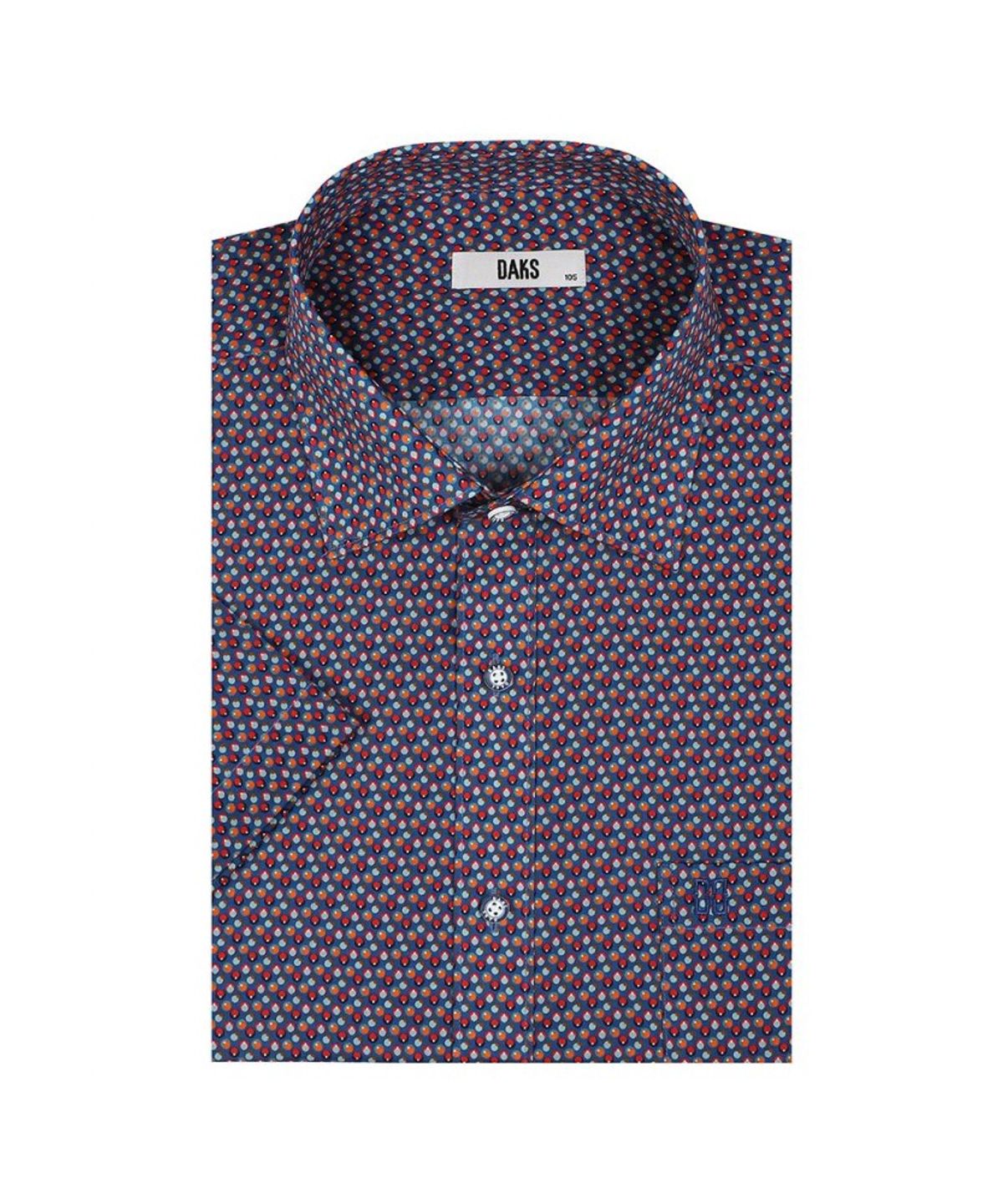 닥스셔츠(DAKS SHIRTS) 코튼100 프린트 반팔 드레스셔츠_DLS1SHDS153R1
