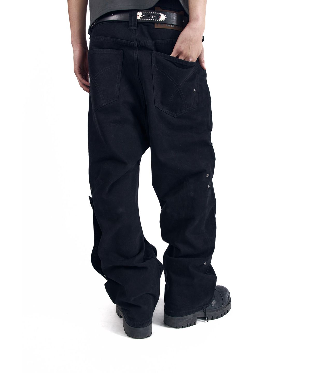 아캄(AAKAM) Shift Repair Cotton Pants (Black)