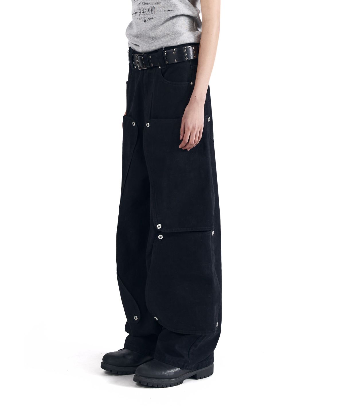 아캄(AAKAM) Shift Repair Cotton Pants (Black)