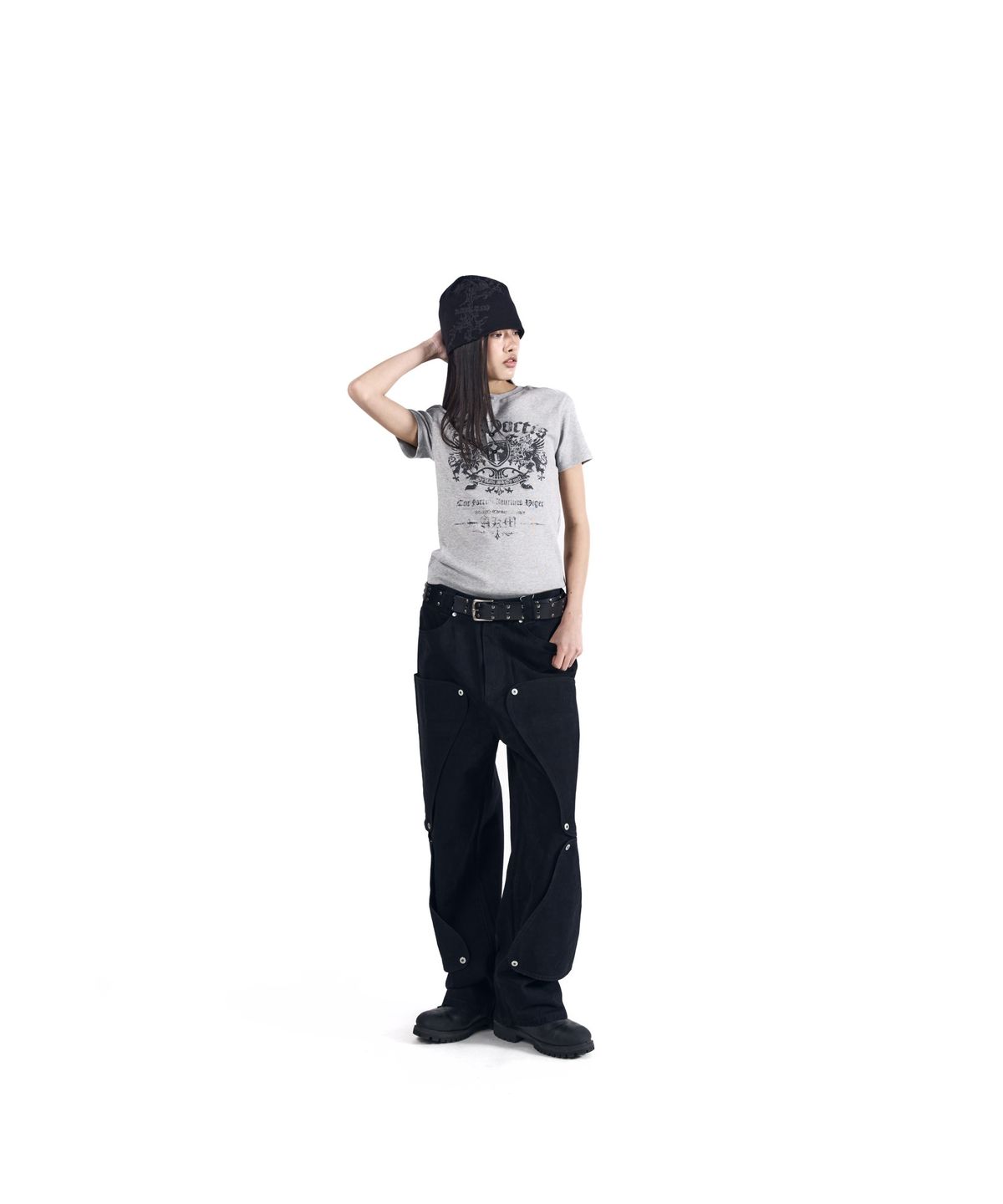 아캄(AAKAM) Shift Repair Cotton Pants (Black)
