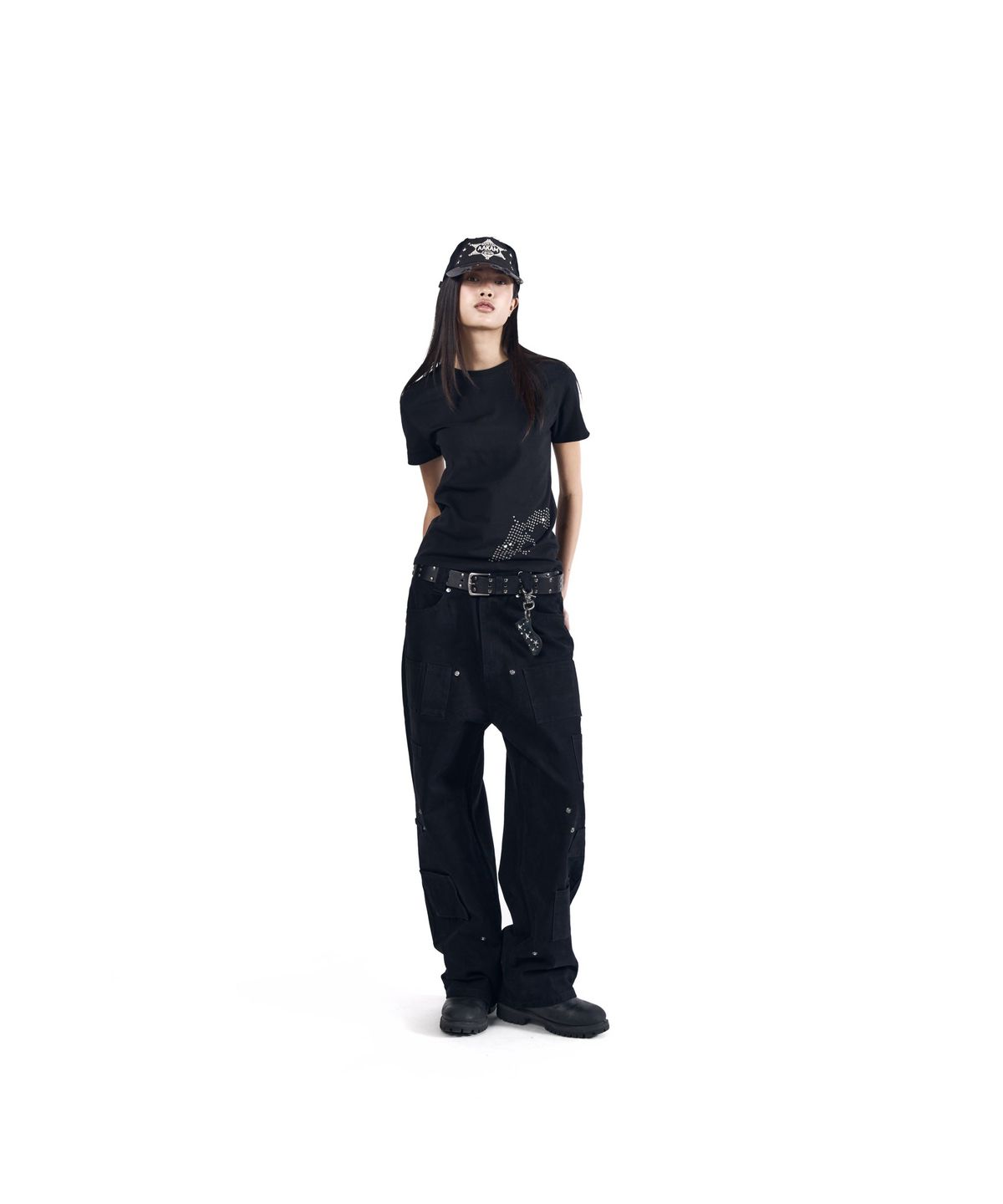 아캄(AAKAM) Shift Repair Cotton Pants (Black)