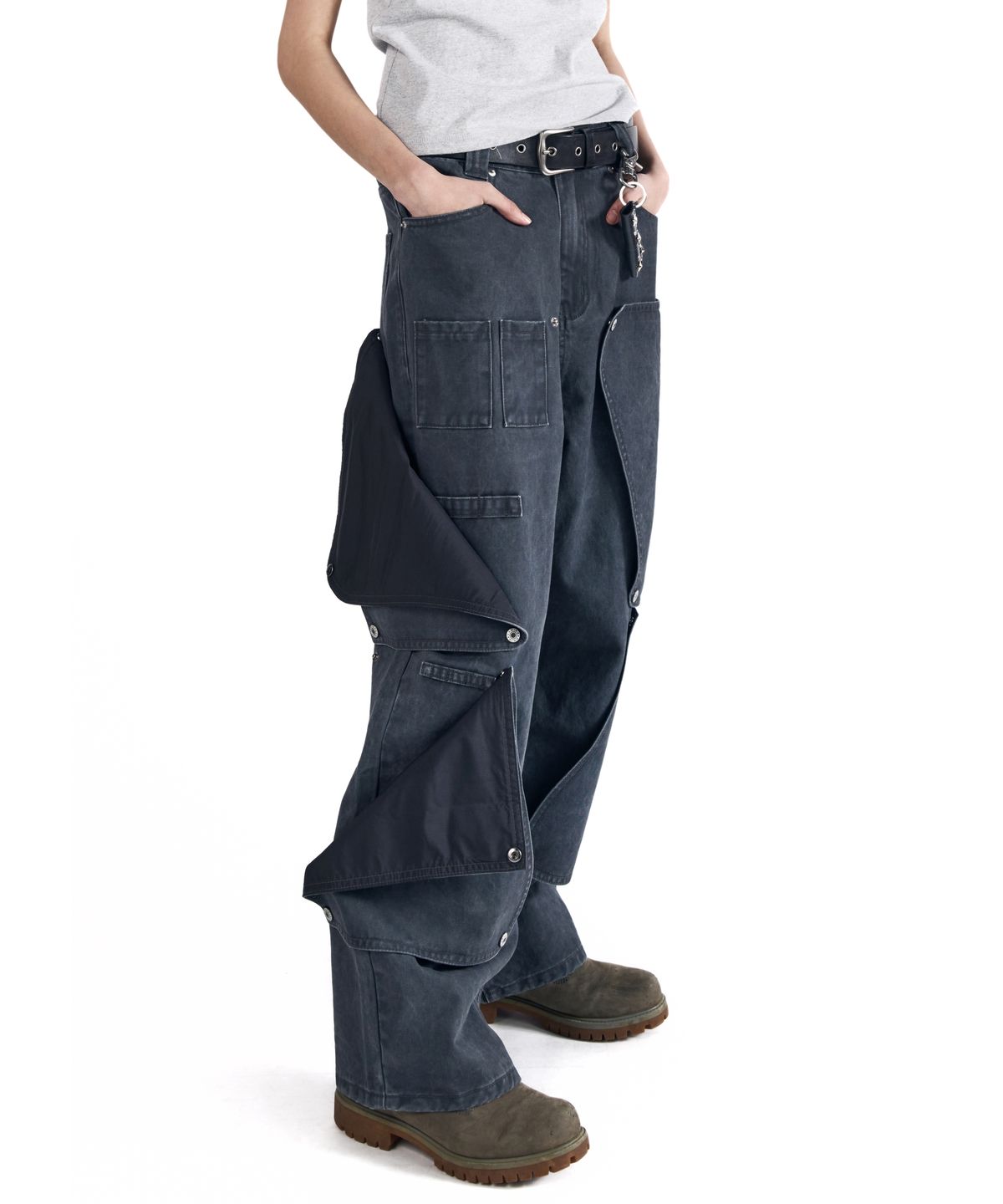 아캄(AAKAM) Shift Repair Cotton Pants (Dark Gray)