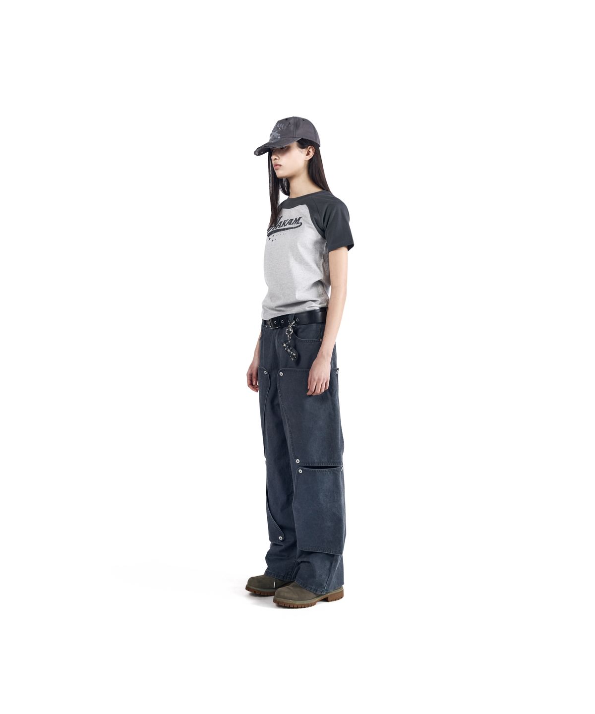 아캄(AAKAM) Shift Repair Cotton Pants (Dark Gray)