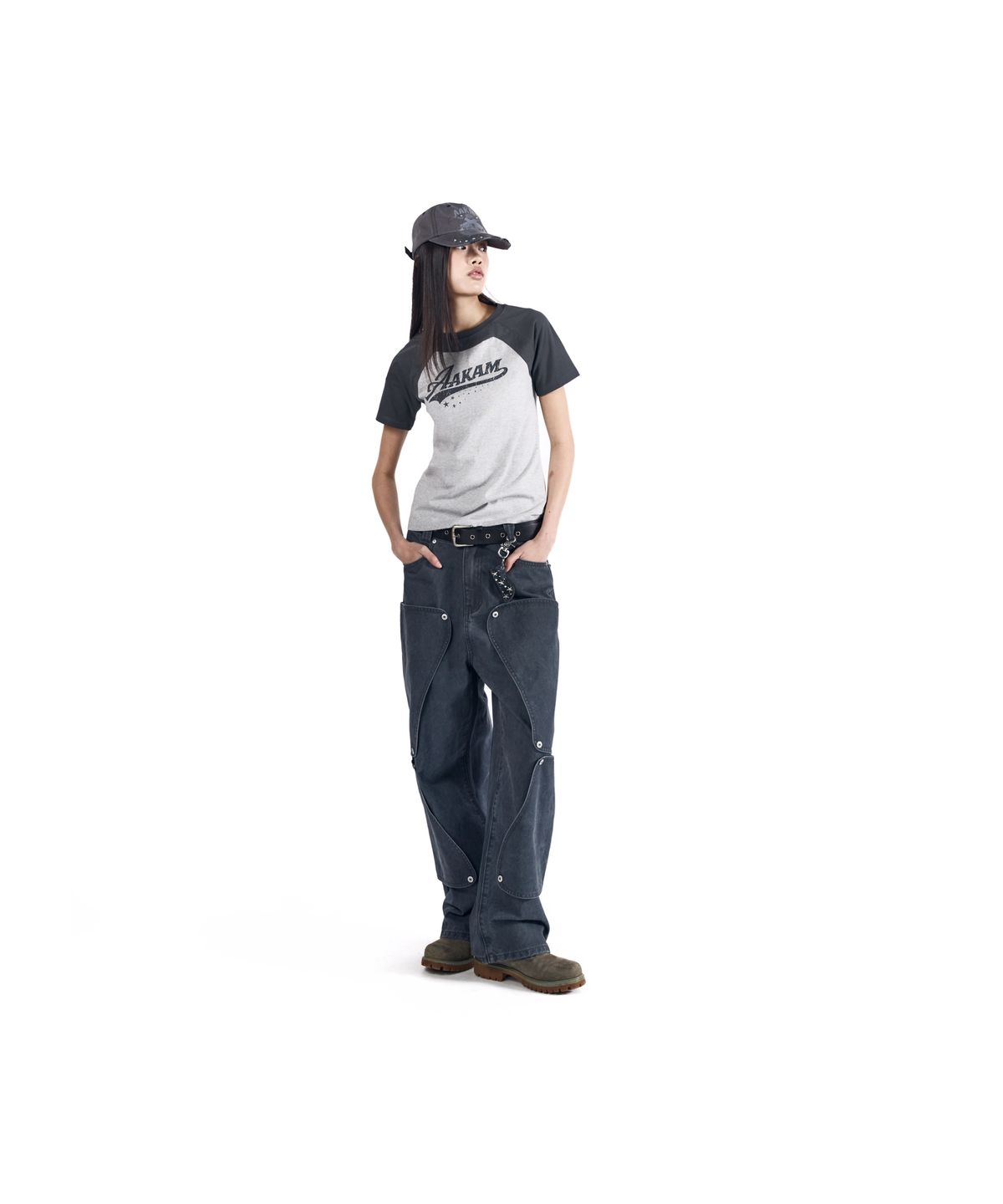 아캄(AAKAM) Shift Repair Cotton Pants (Dark Gray)