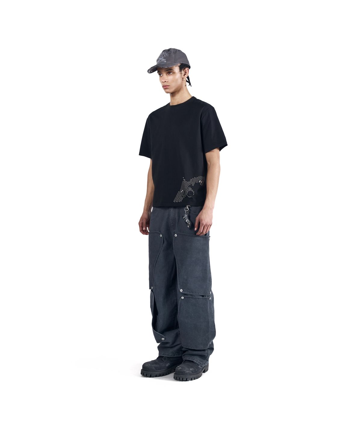 아캄(AAKAM) Shift Repair Cotton Pants (Dark Gray)