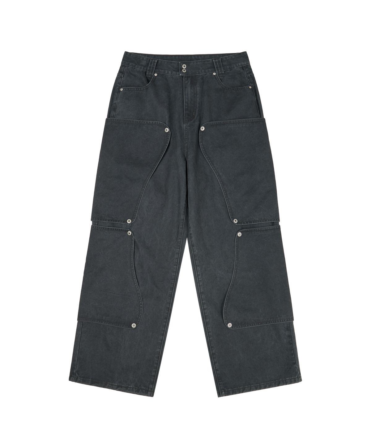 아캄(AAKAM) Shift Repair Cotton Pants (Dark Gray)