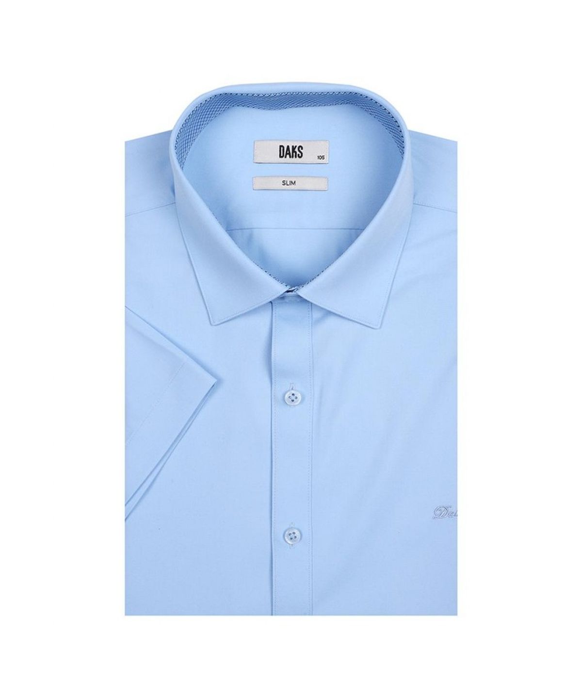 닥스셔츠(DAKS SHIRTS) 폴리혼방 솔리드 반팔 슬림핏 드레스셔츠_DLS3SHDS301B1