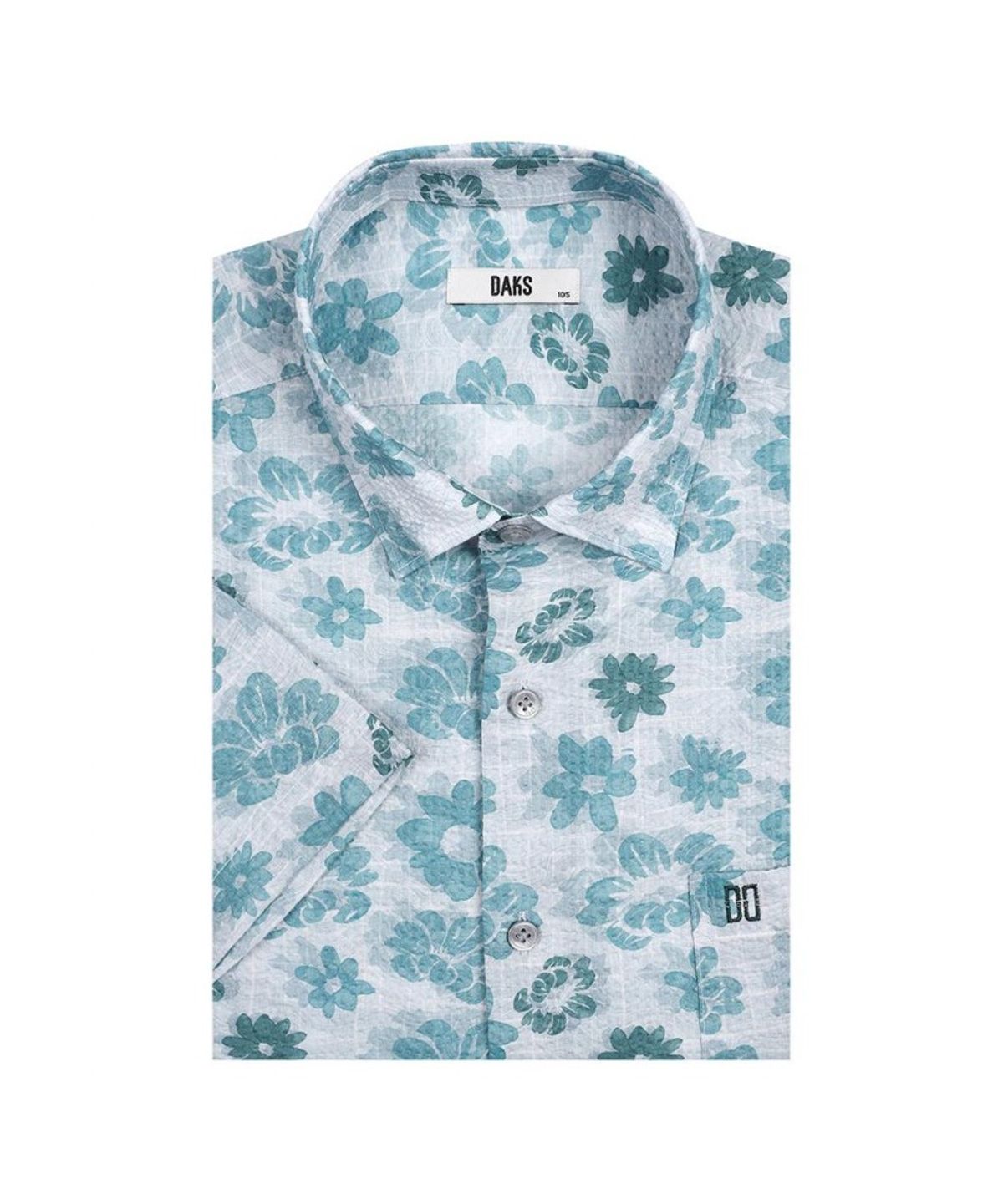 닥스셔츠(DAKS SHIRTS) 코튼100 플라워 프린트 스트레치 반팔셔츠_DLS1SHCS131E1