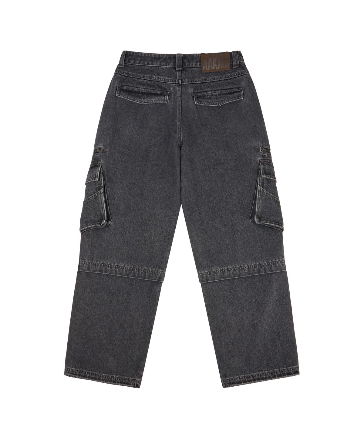 아캄(AAKAM) Knee Incision Zippered Cargo Pants (Gray)