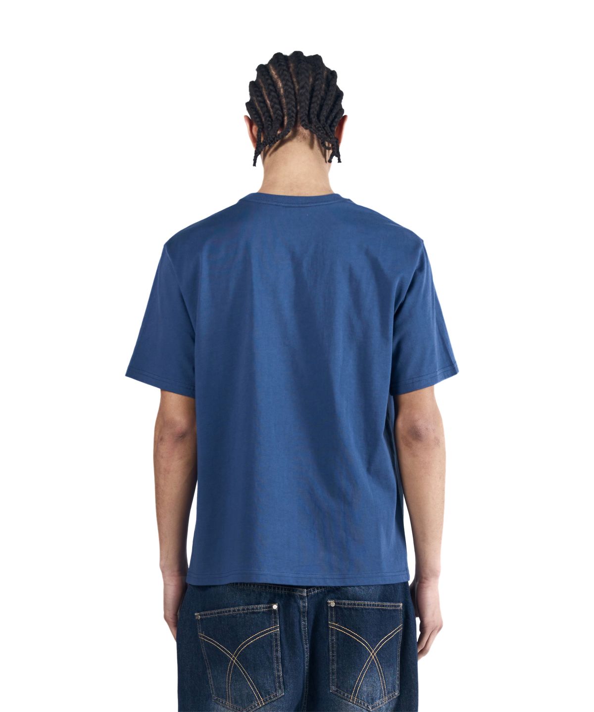 아캄(AAKAM) Repair Service Boucle Half Top (Navy)