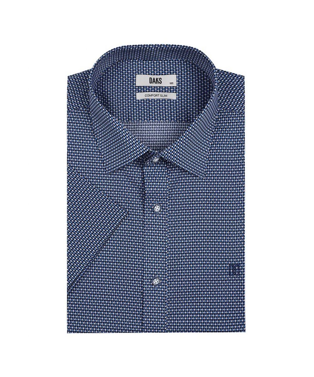 닥스셔츠(DAKS SHIRTS) 코튼100 프린트 반팔 드레스 컴포트슬림핏 셔츠_DLS1SHDS251N1