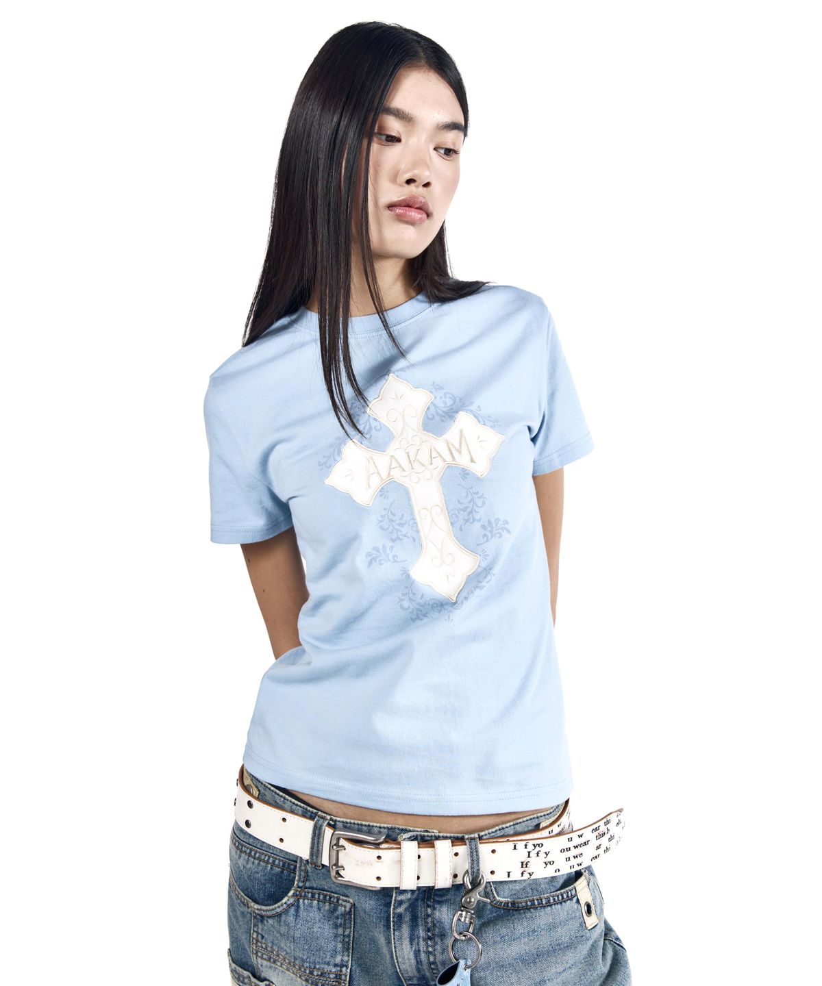 아캄(AAKAM) AKM CROS2 Half Top (Sky Blue)