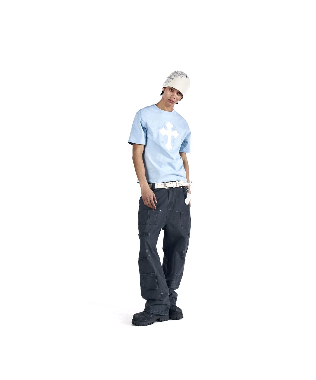 아캄(AAKAM) AKM CROS2 Half Top (Sky Blue)