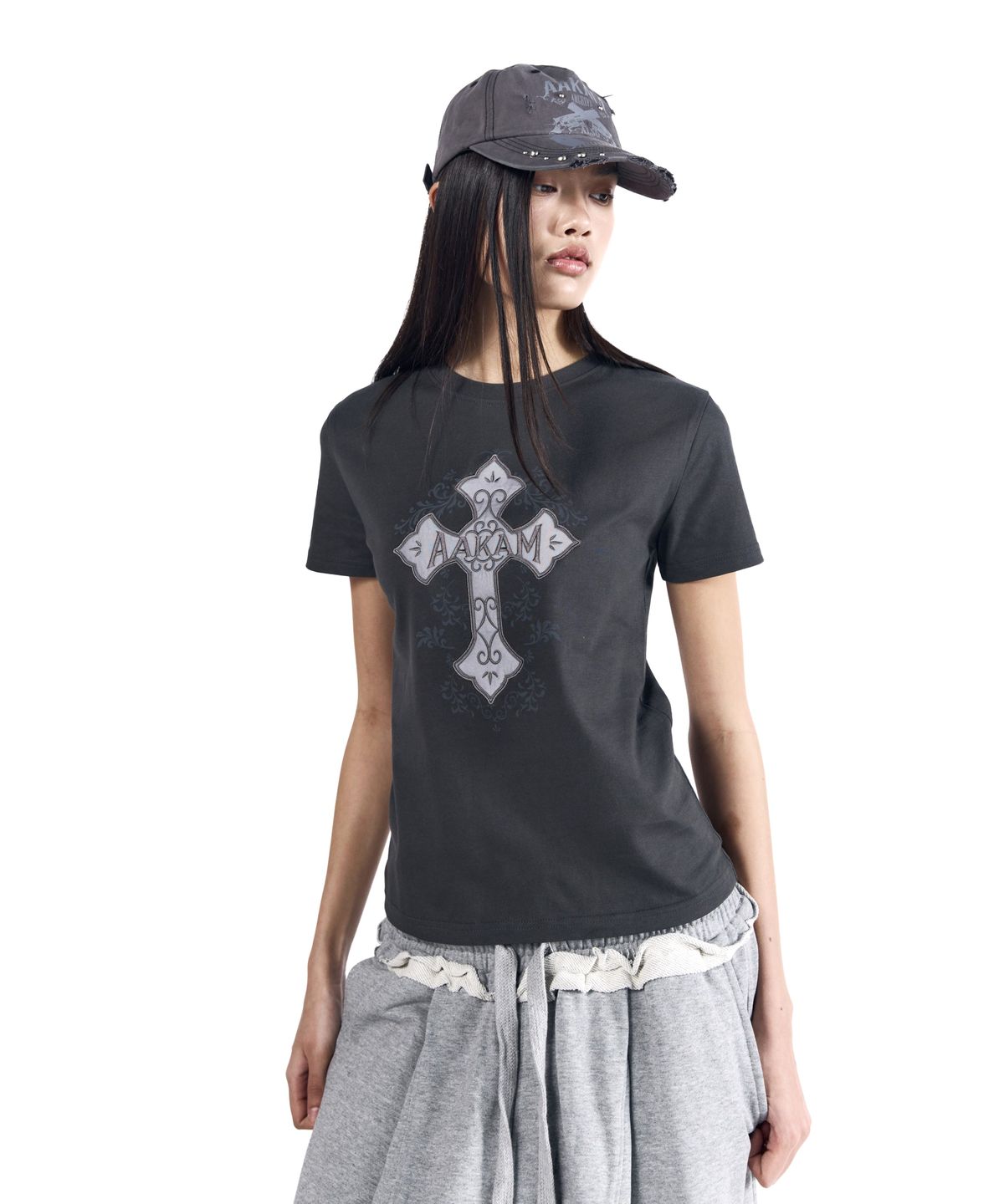 아캄(AAKAM) AKM CROS2 Half Top (Dark Gray)