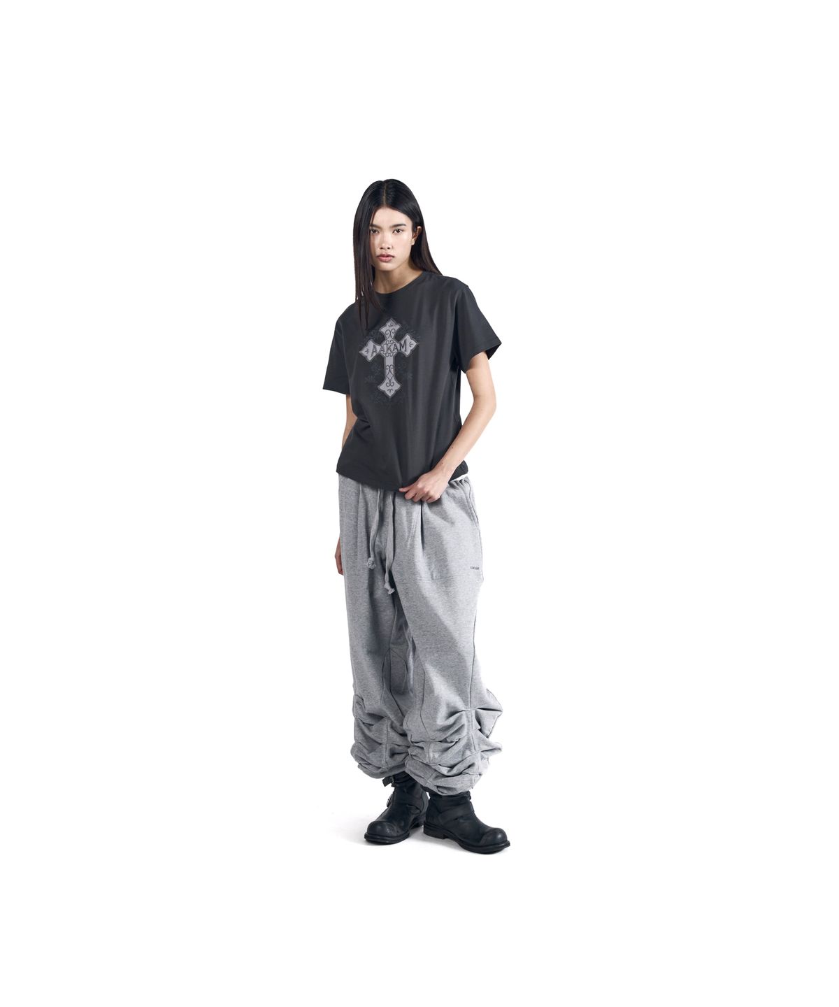 아캄(AAKAM) AKM CROS2 Half Top (Dark Gray)