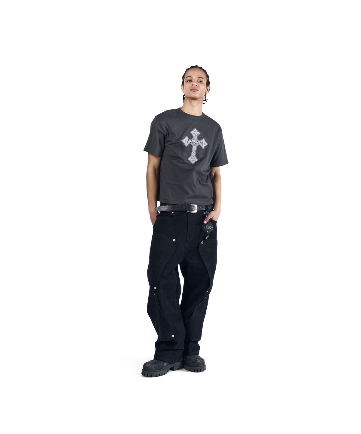 아캄(AAKAM) AKM CROS2 Half Top (Dark Gray)