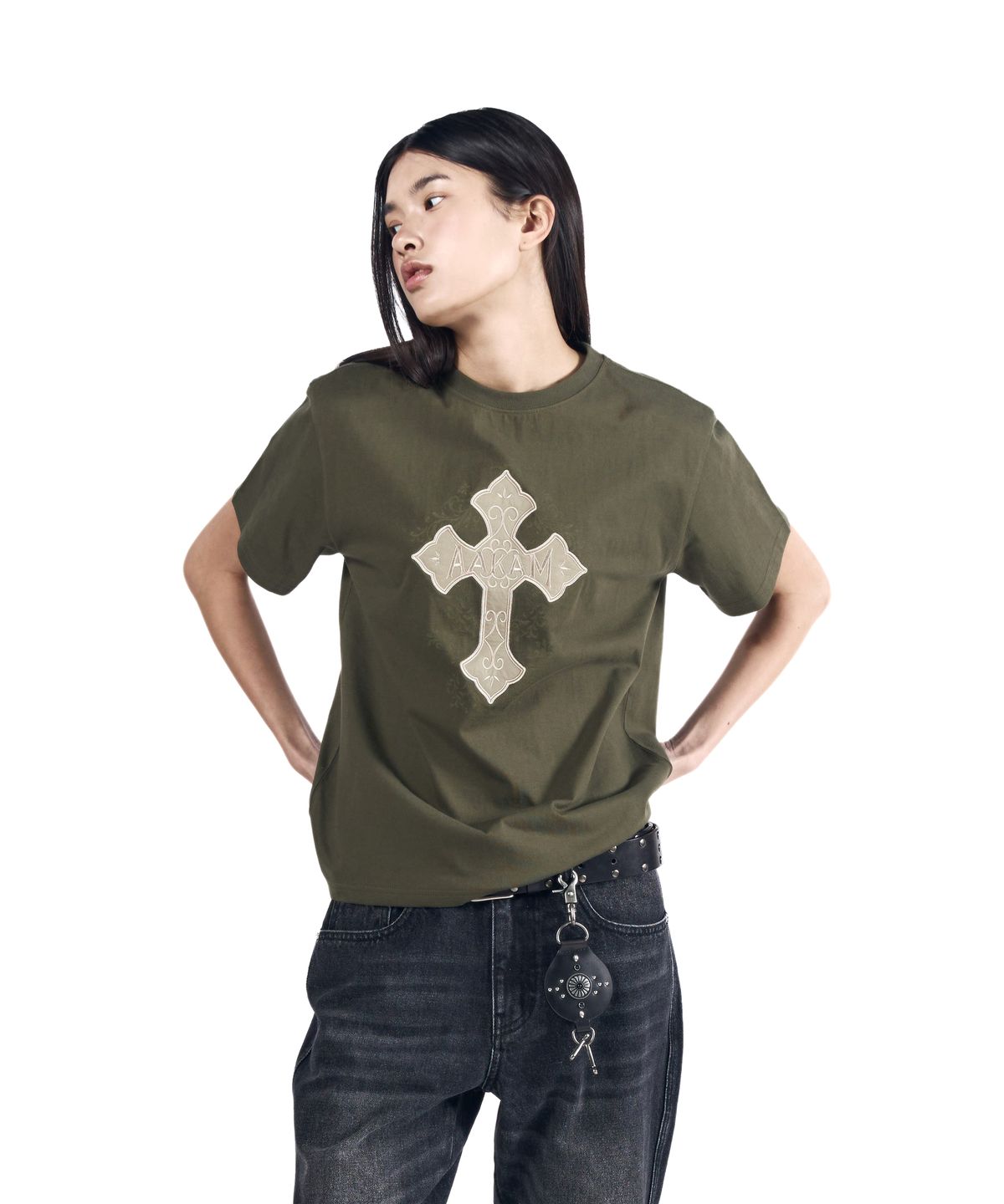 아캄(AAKAM) AKM CROS2 Half Top (Khaki)