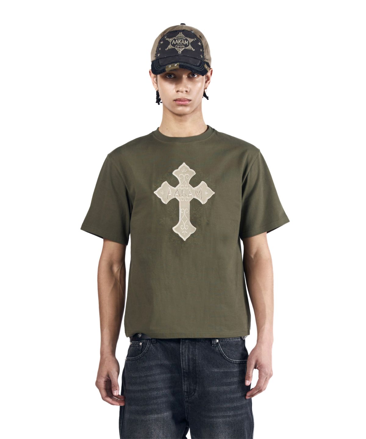 아캄(AAKAM) AKM CROS2 Half Top (Khaki)