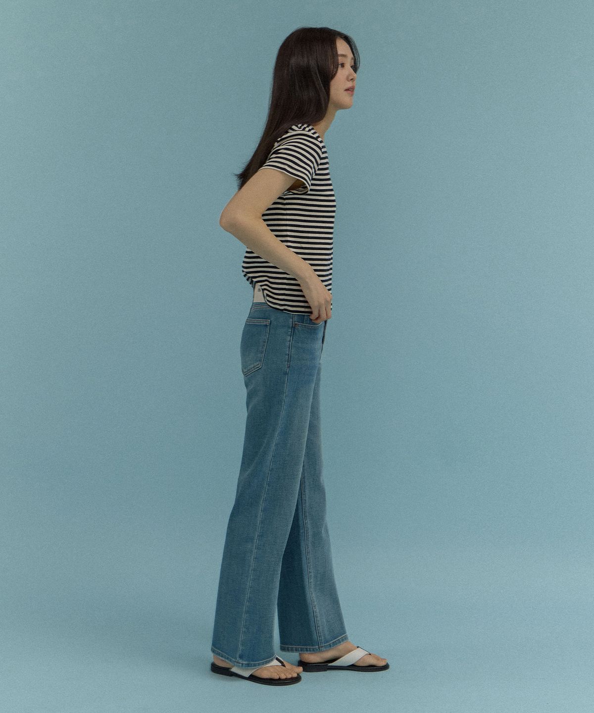 티엔느(TIENNE) CK750 스트레이트 진_블루