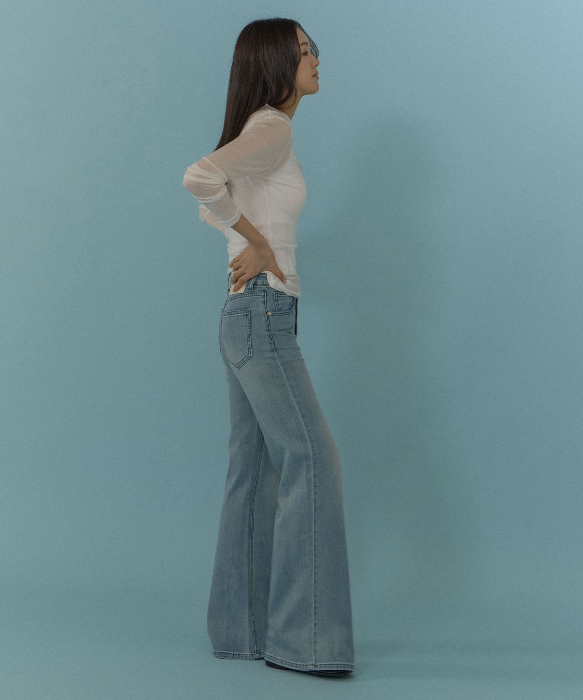 티엔느(TIENNE) 8180 부츠컷 진_블루