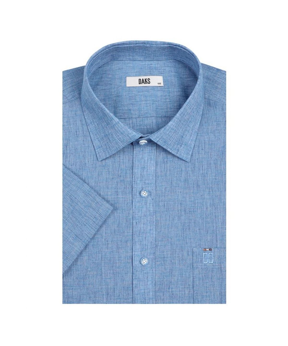 닥스셔츠(DAKS SHIRTS) 린넨혼방 이지케어 솔리드패턴 반팔셔츠_DLS1SHDS120B1