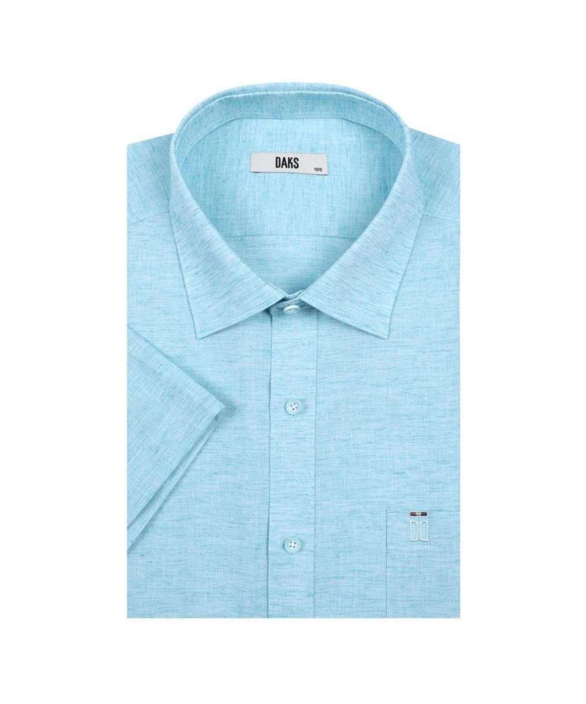 닥스셔츠(DAKS SHIRTS) 린넨혼방 이지케어 솔리드패턴 반팔셔츠_DLS1SHDS120E1