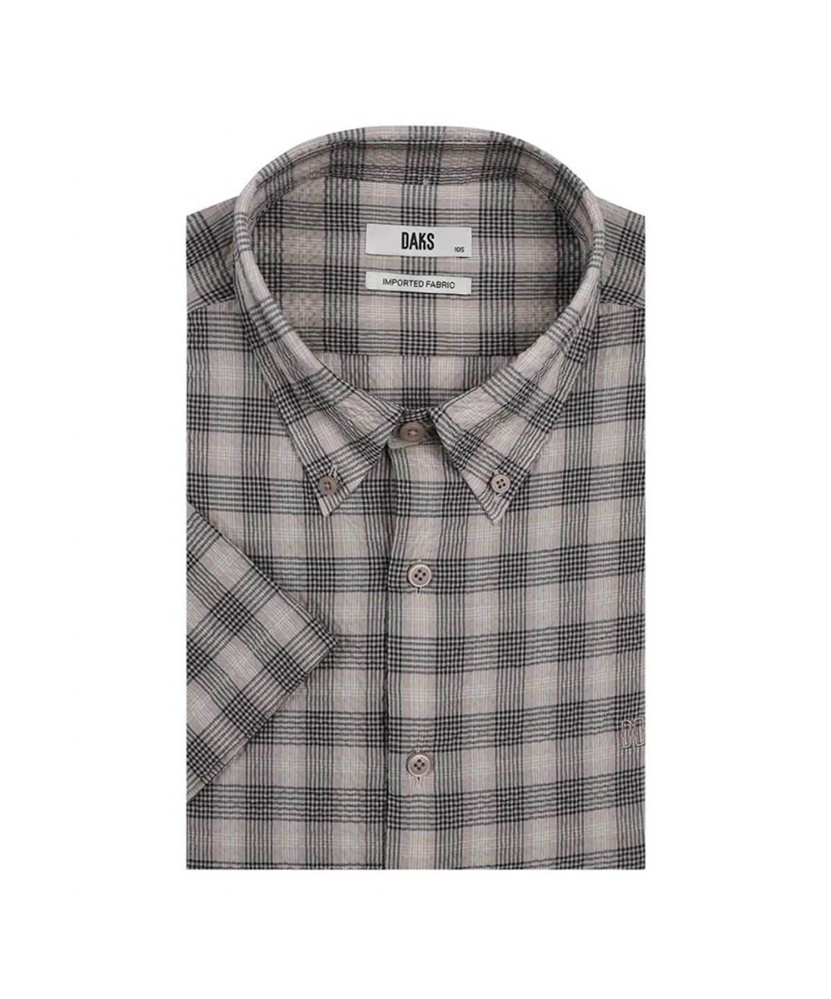 닥스셔츠(DAKS SHIRTS) 면혼방 미디움체크 캐주얼 스트레치 반팔셔츠_DLS1SHCS138I1