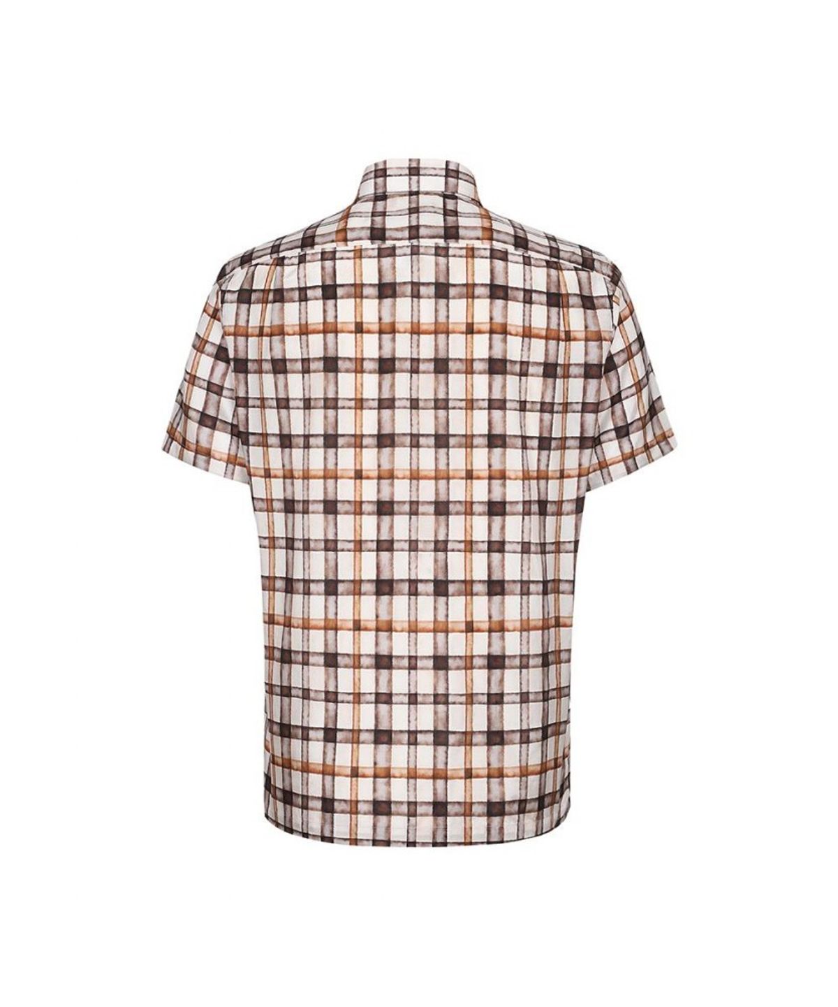 닥스셔츠(DAKS SHIRTS) 실크혼방 미디움체크 캐주얼 반팔셔츠_DLS1SHCS142I1