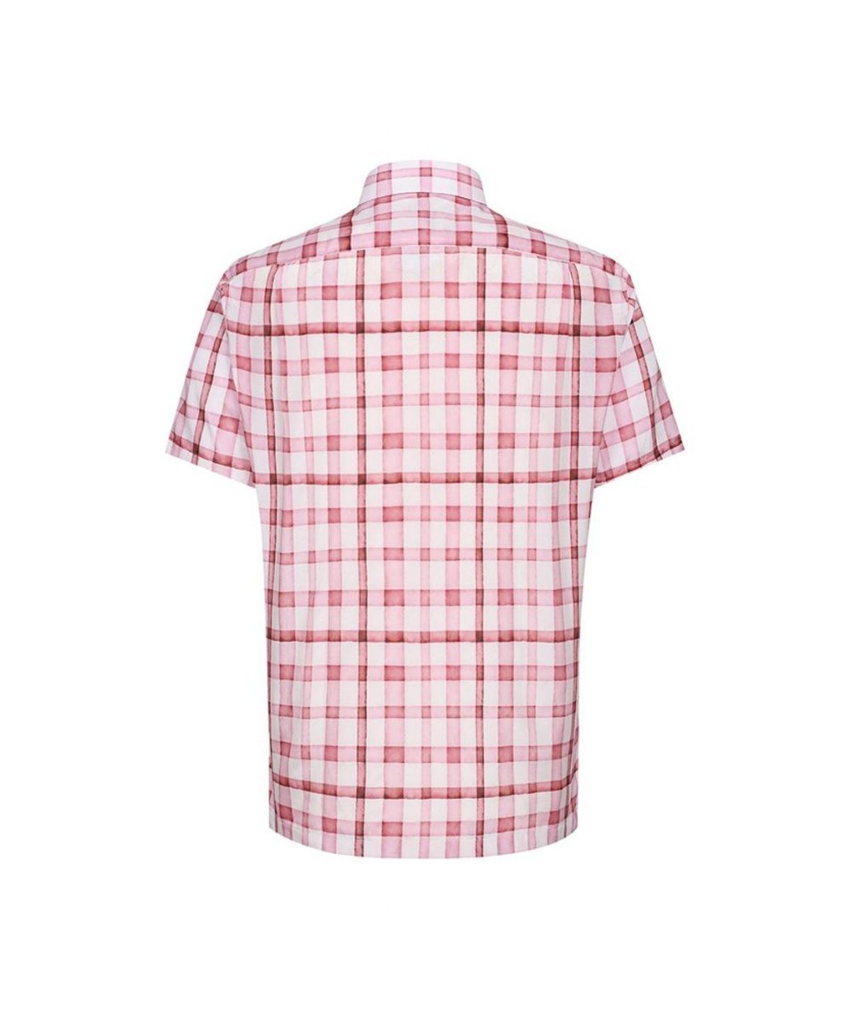 닥스셔츠(DAKS SHIRTS) 실크혼방 미디움체크 캐주얼 반팔셔츠_DLS1SHCS142P1