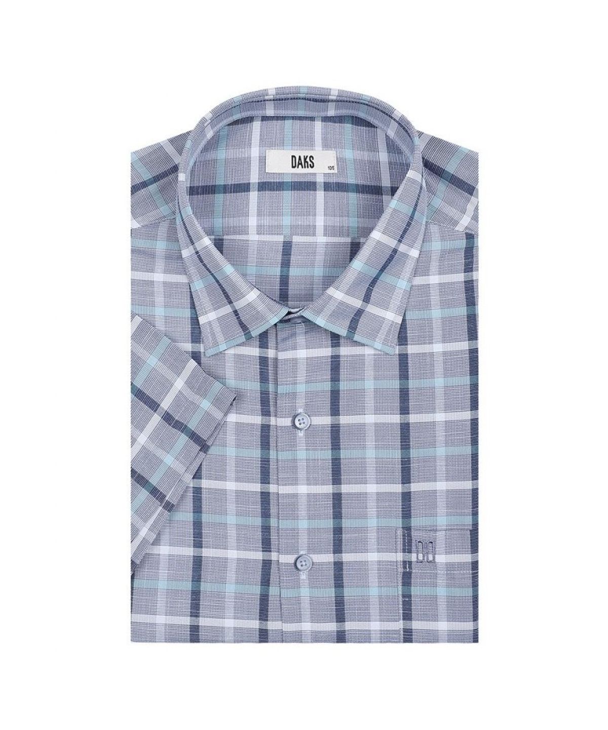 닥스셔츠(DAKS SHIRTS) 린넨혼방 미디움체크 캐주얼 반팔셔츠_DLS3SHCS121B1