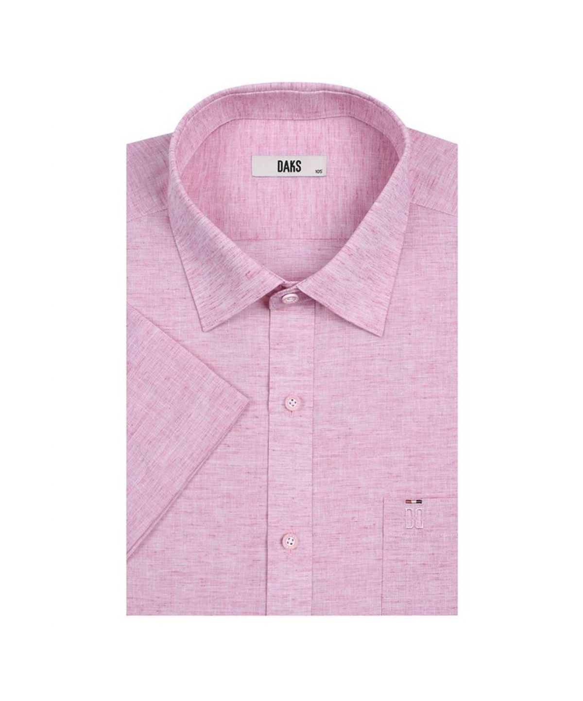 닥스셔츠(DAKS SHIRTS) 린넨혼방 이지케어 솔리드패턴 반팔셔츠_DLS1SHDS120P1