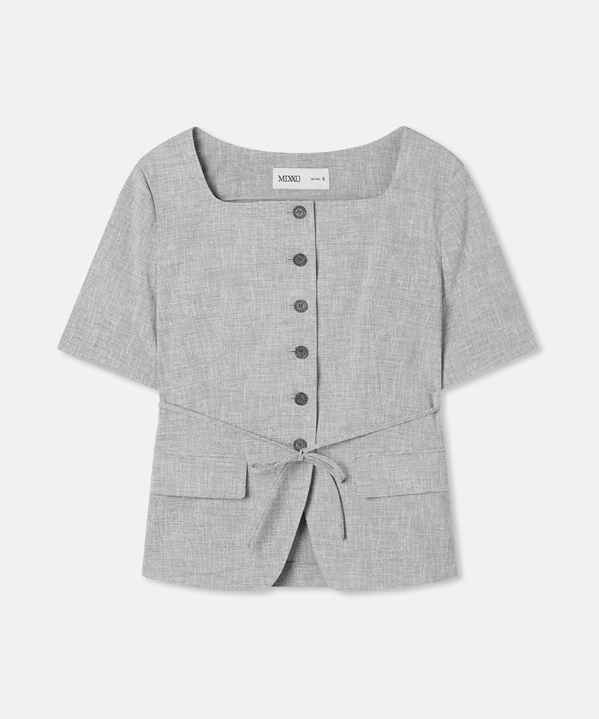 미쏘(MIXXO) 스퀘어넥 반팔자켓_MIWJKG571B