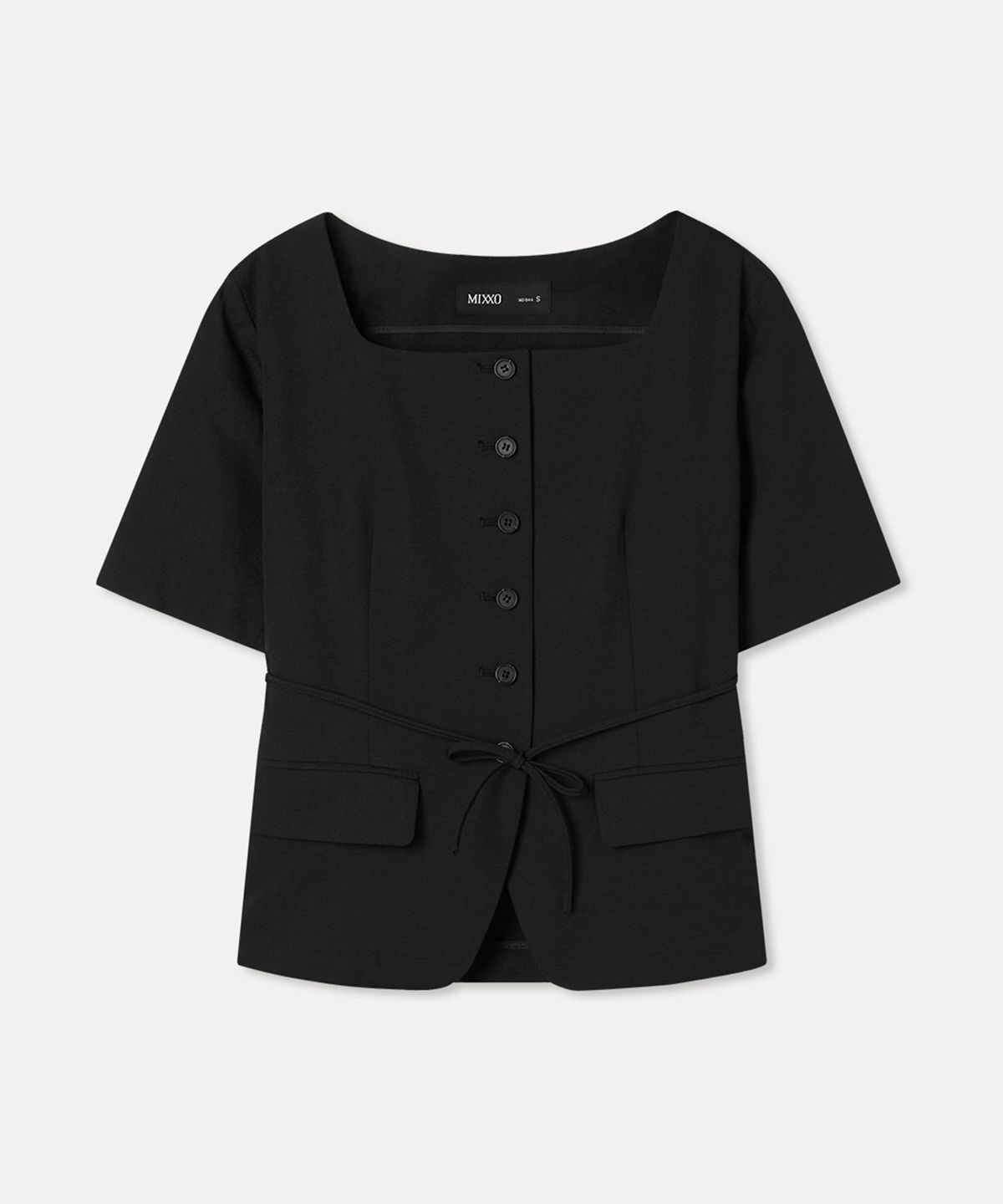 미쏘(MIXXO) 스퀘어넥 반팔자켓_MIWJKG571B