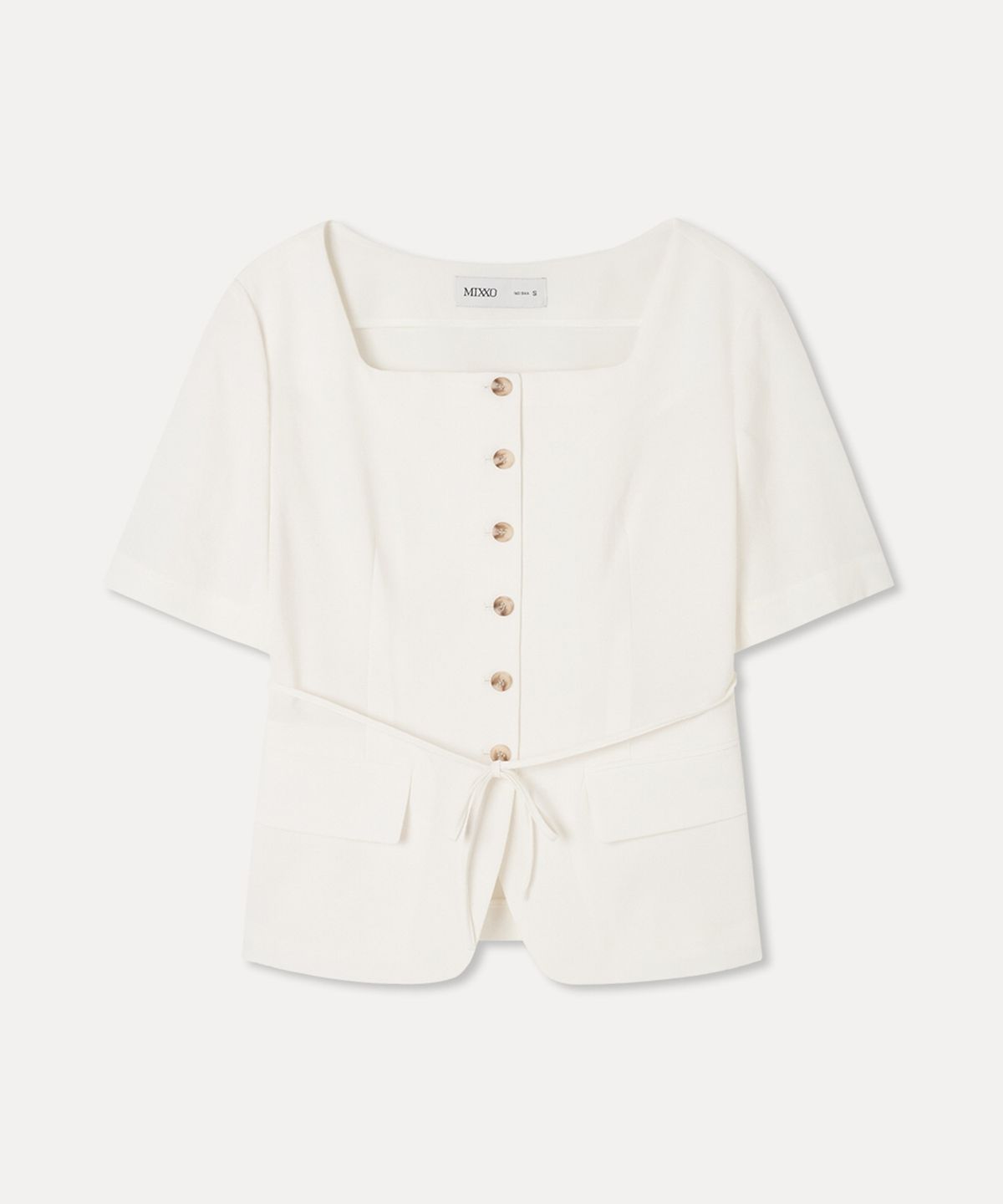 미쏘(MIXXO) 스퀘어넥 반팔자켓_MIWJKG571B