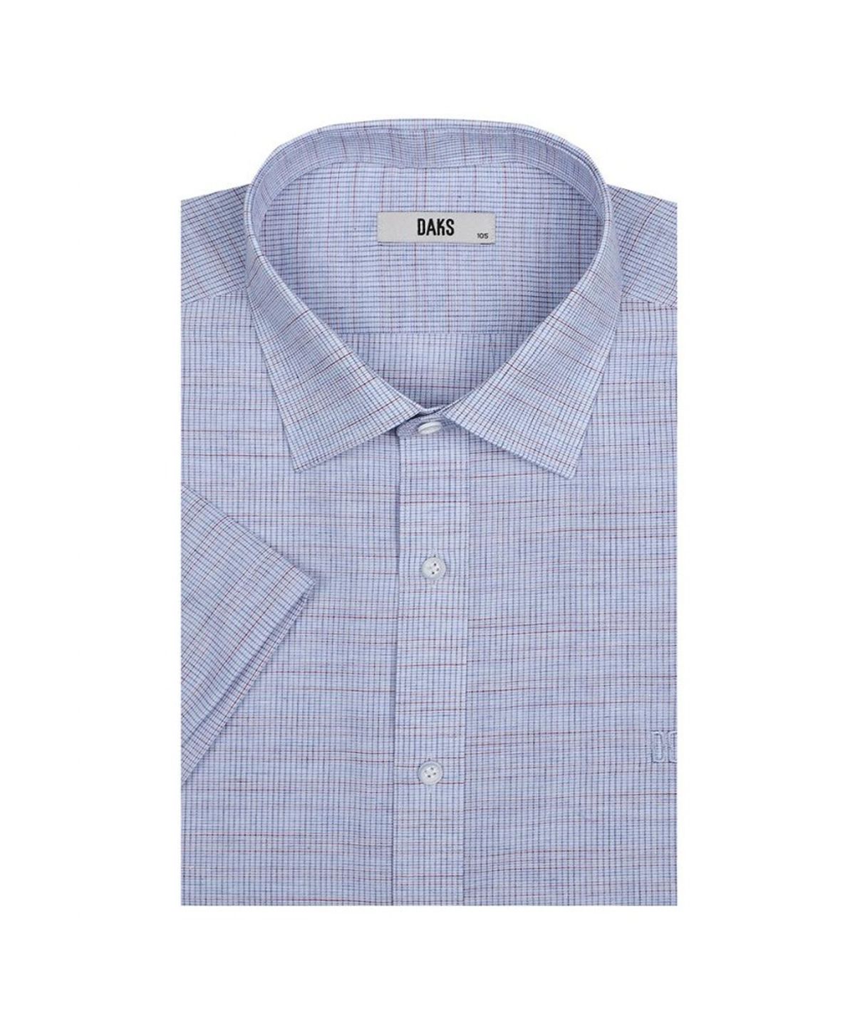 닥스셔츠(DAKS SHIRTS) 노케어 린넨혼방 솔리드패턴 반팔셔츠 레귤러핏_DLS1SHDS122B1