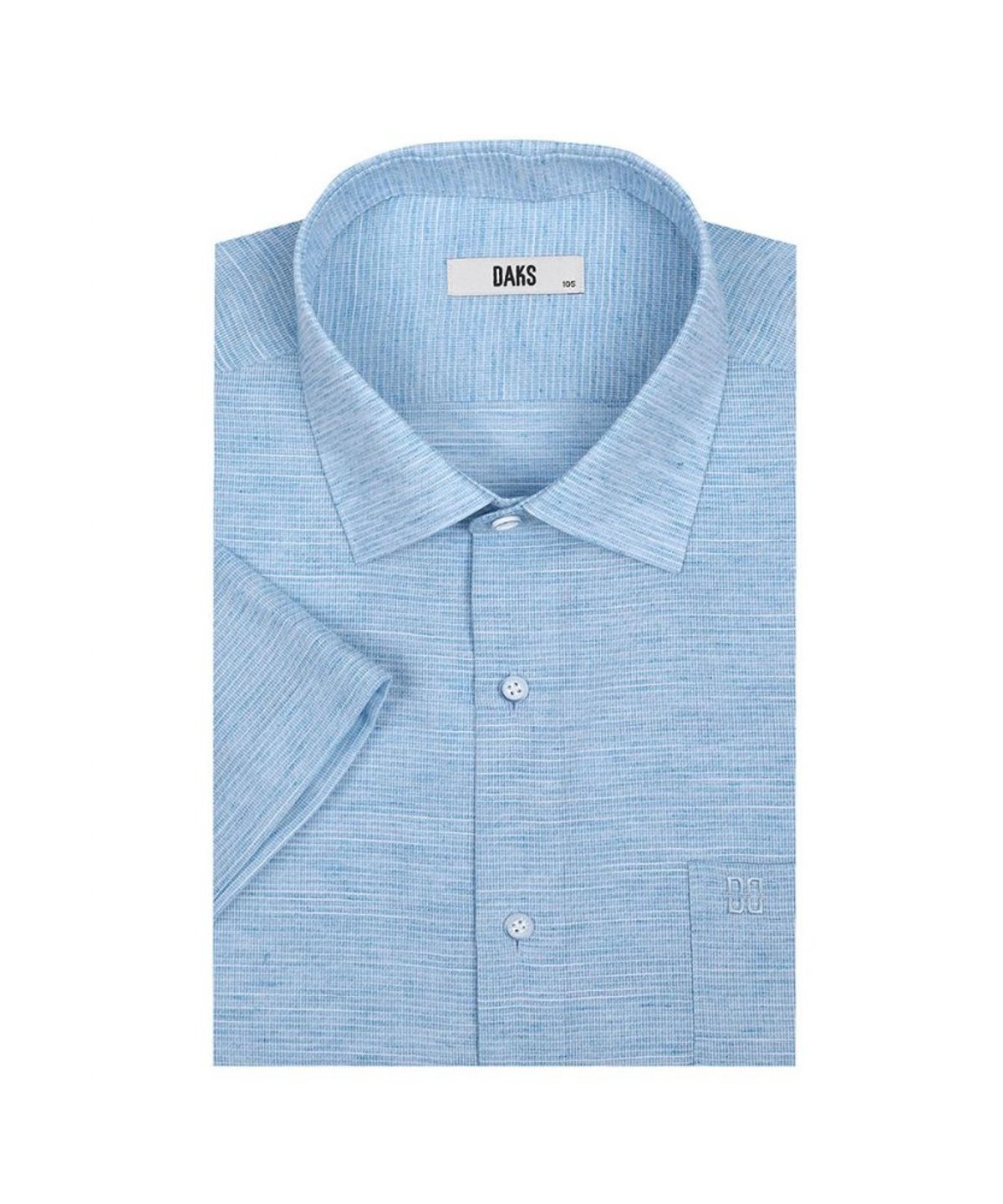 닥스셔츠(DAKS SHIRTS) 노케어 린넨혼방 솔리드패턴 반팔셔츠 레귤러핏_DLS1SHDS123B1