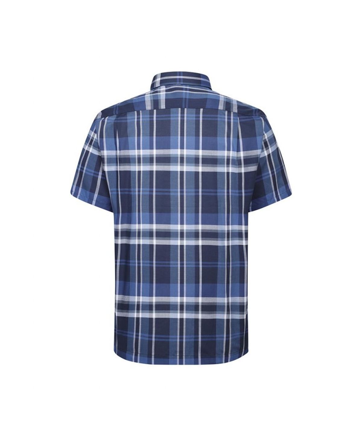 닥스셔츠(DAKS SHIRTS) 면혼방 미듐체크 반팔셔츠 레귤러핏 네이비_DLS2SHCS122N1
