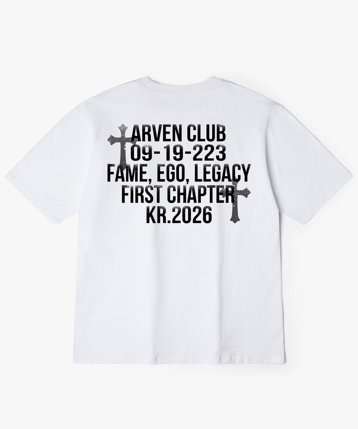 아르벤클럽(ARVEN CLUB) 0919223 백프린팅 반팔티셔츠