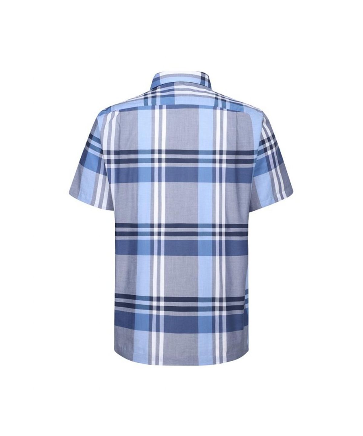 닥스셔츠(DAKS SHIRTS) 면혼방 라지체크 반팔셔츠 레귤러핏 네이비_DLS2SHCS132N1