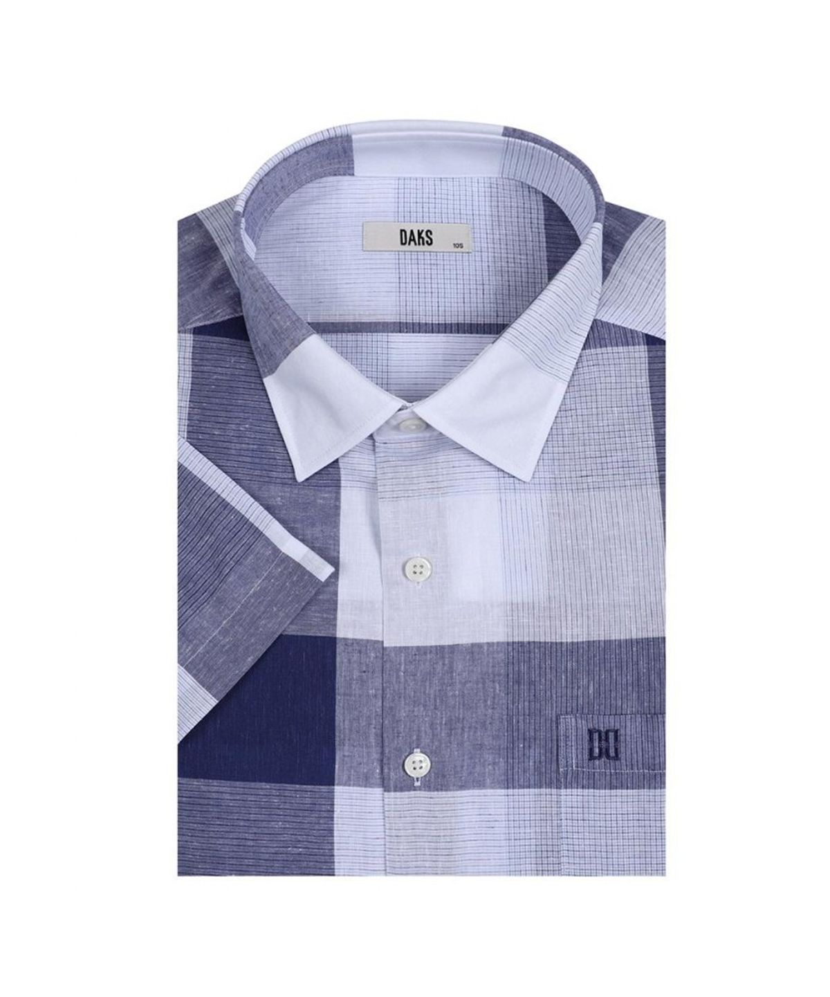 닥스셔츠(DAKS SHIRTS) 린넨혼방 라지체크 캐주얼 반팔셔츠_DLS3SHCS132N1