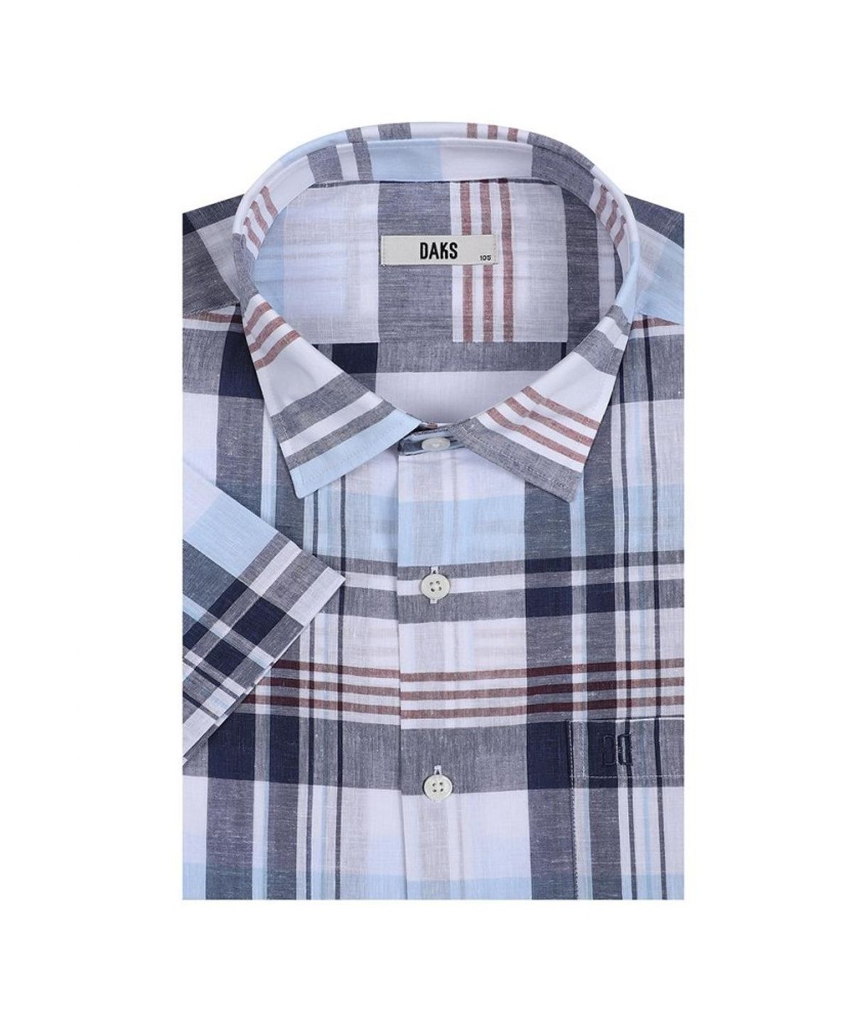닥스셔츠(DAKS SHIRTS) 린넨혼방 라지체크 캐주얼 반팔셔츠_DLS3SHCS133A1