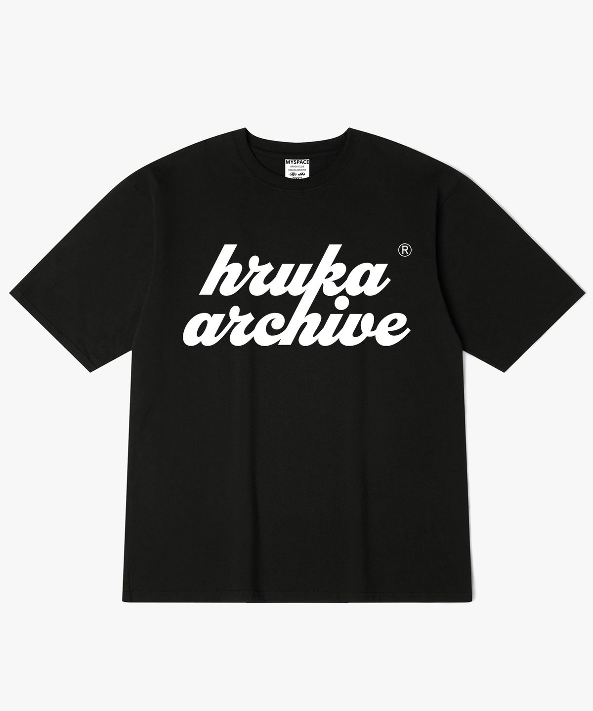 히루카 아카이브(HIRUKA ARCHIVE) OVERLAP 로고 반팔티셔츠
