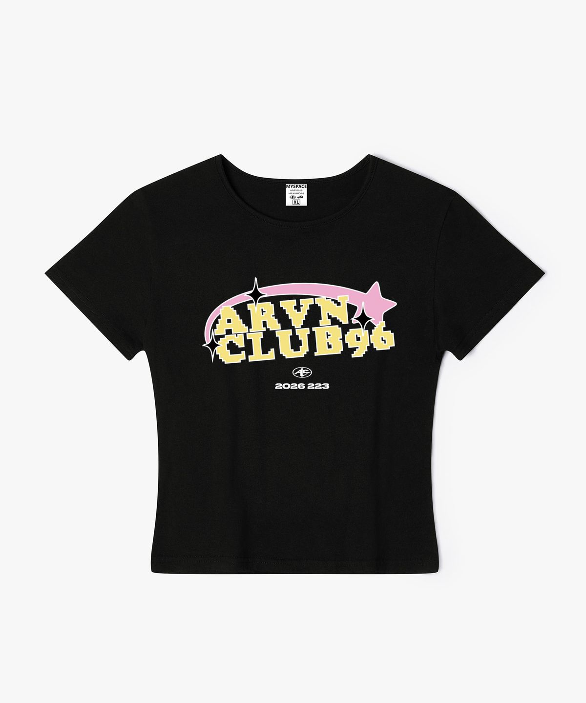 아르벤클럽(ARVEN CLUB) 스타 픽셀 96 여성 슬림핏 반팔티셔츠