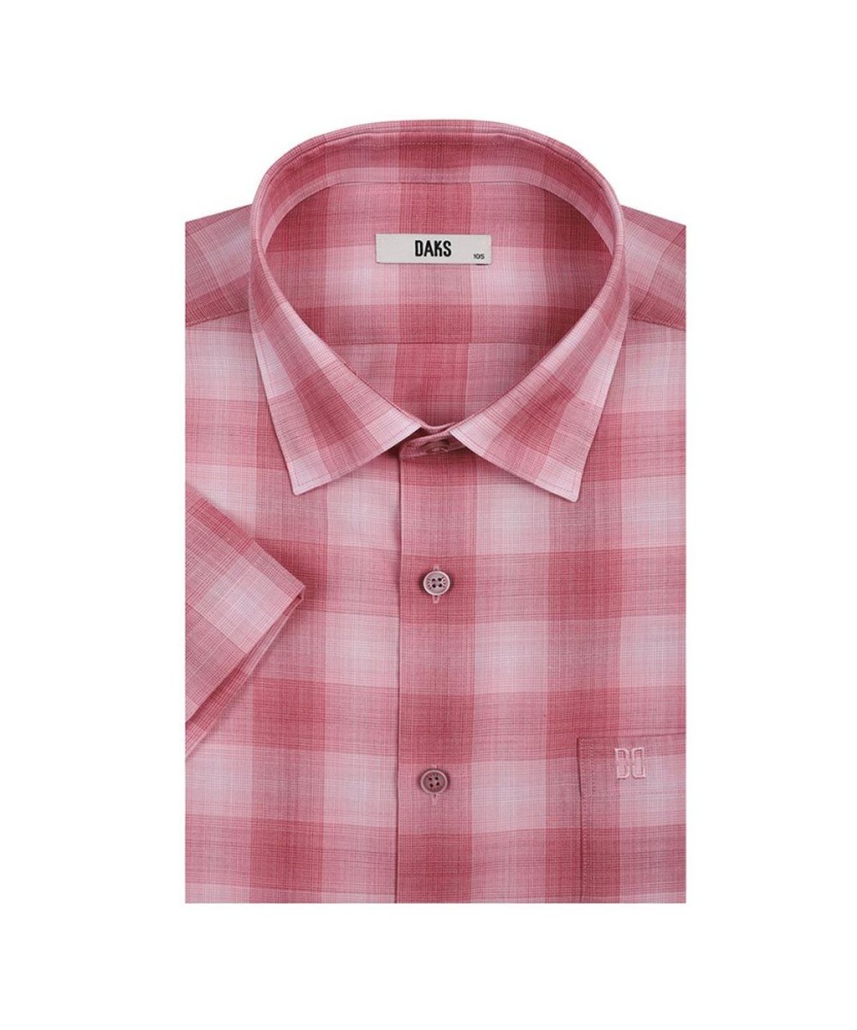 닥스셔츠(DAKS SHIRTS) 울혼방 미디움체크 캐주얼 반팔셔츠_DLS1SHCS103P1