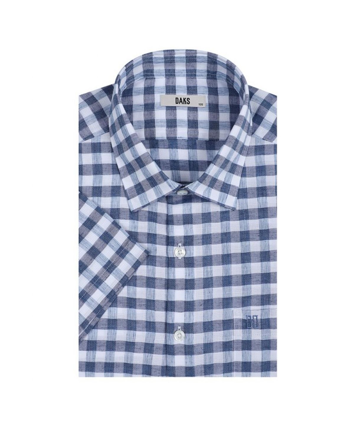 닥스셔츠(DAKS SHIRTS) 린넨혼방 스몰체크 캐주얼 반팔셔츠_DLS1SHCS105B1