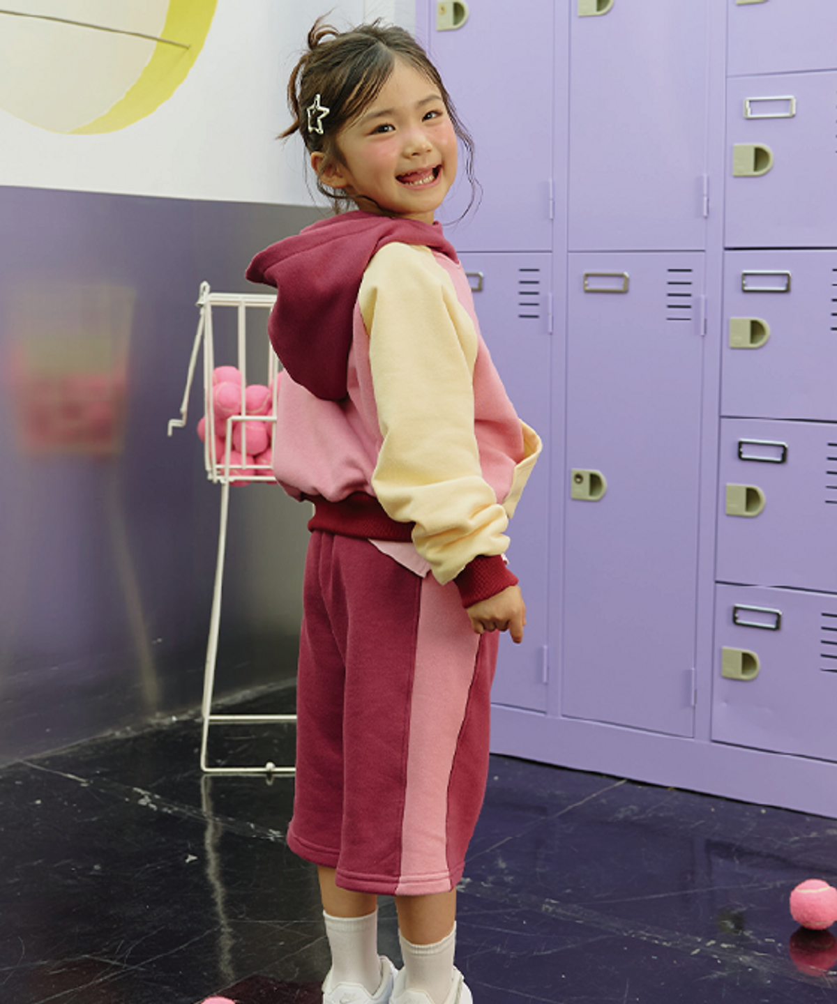 라메종드도도(LA MAISON DE DODO) Color Cube Sweatpants (Pink/Candy Pink)