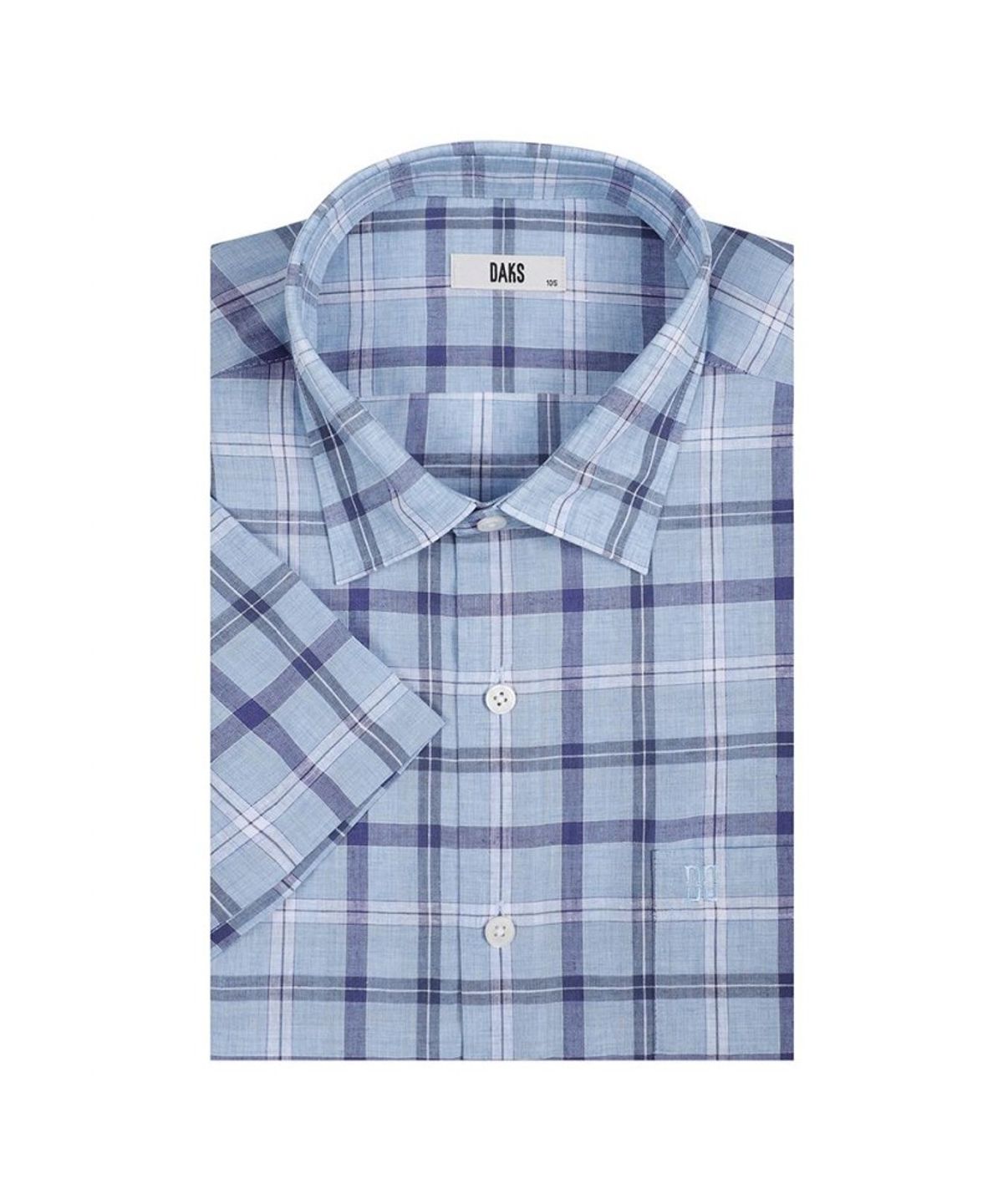 닥스셔츠(DAKS SHIRTS) 린넨혼방 미디움체크 캐주얼 반팔셔츠_DLS3SHCS125B1