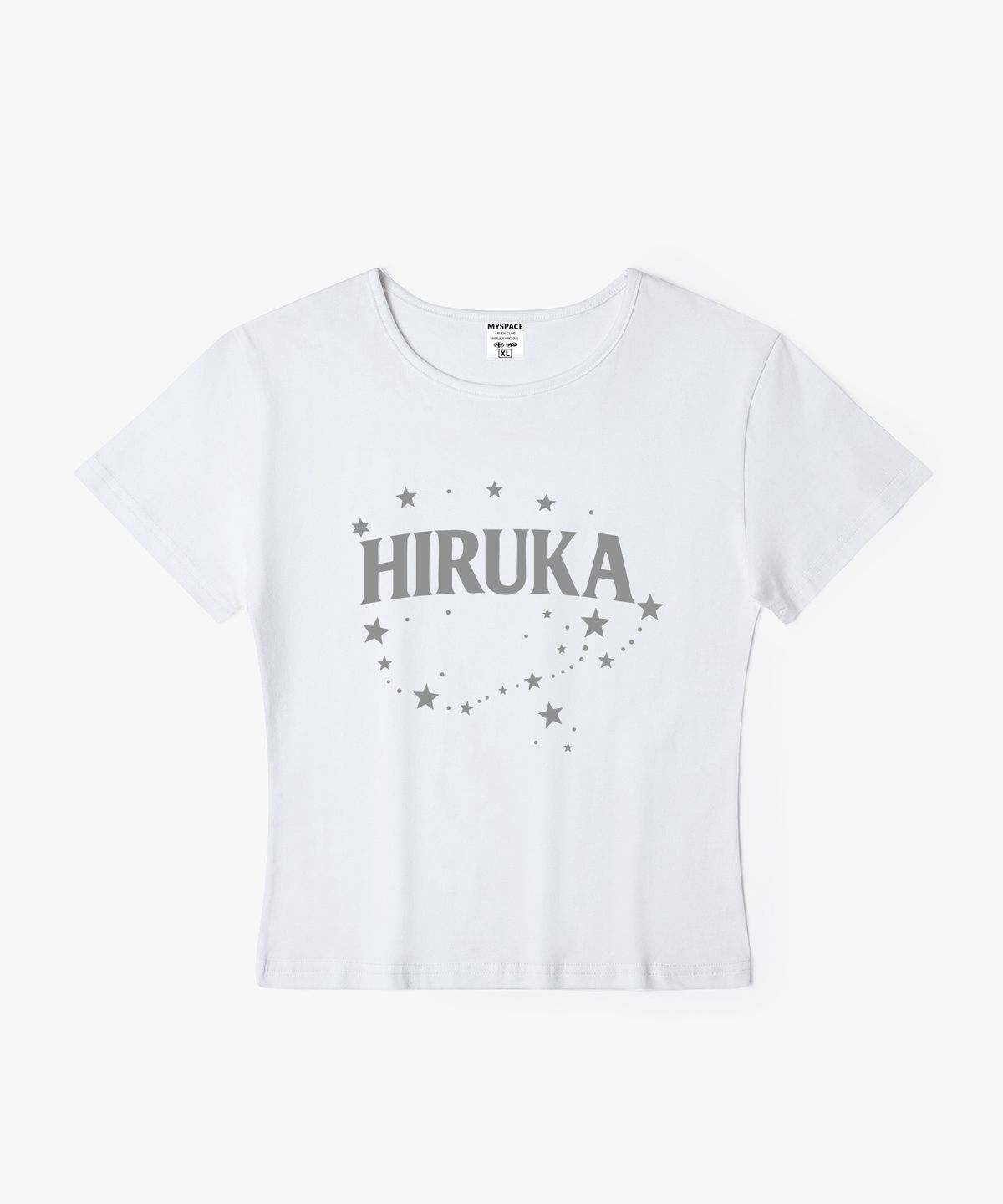 히루카 아카이브(HIRUKA ARCHIVE) 갤럭시 스타 여성 슬림핏 반팔티셔츠