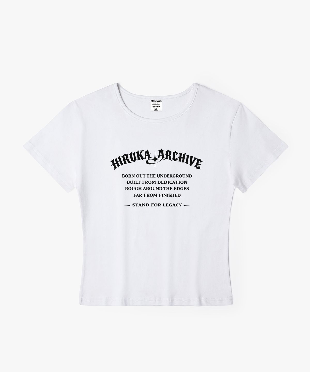 히루카 아카이브(HIRUKA ARCHIVE) FOR LEGACY 여성 슬림핏 반팔티셔츠